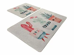 Alfombra De Baño|Alfombra de baño Set (2 piezas) Happy Cactus