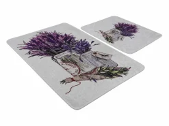 Alfombra De Baño|Alfombra de baño Set (2 piezas) Purpura