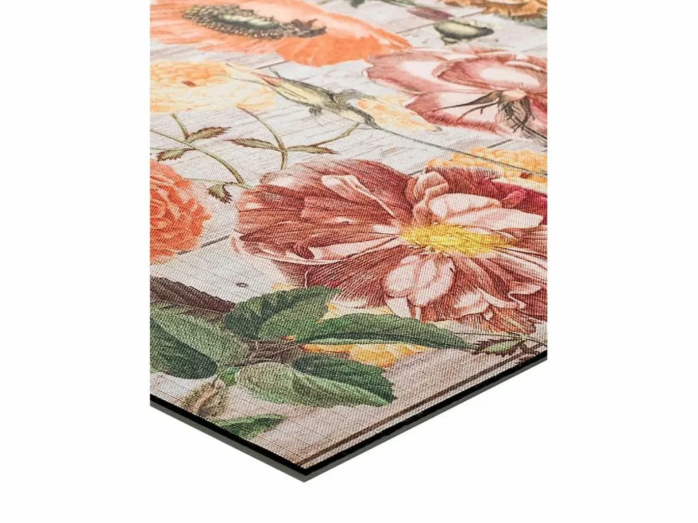 Alfombra de cocina - dibujos con flores - - 52 x 200 cm - RICCI Multicolor Outlet