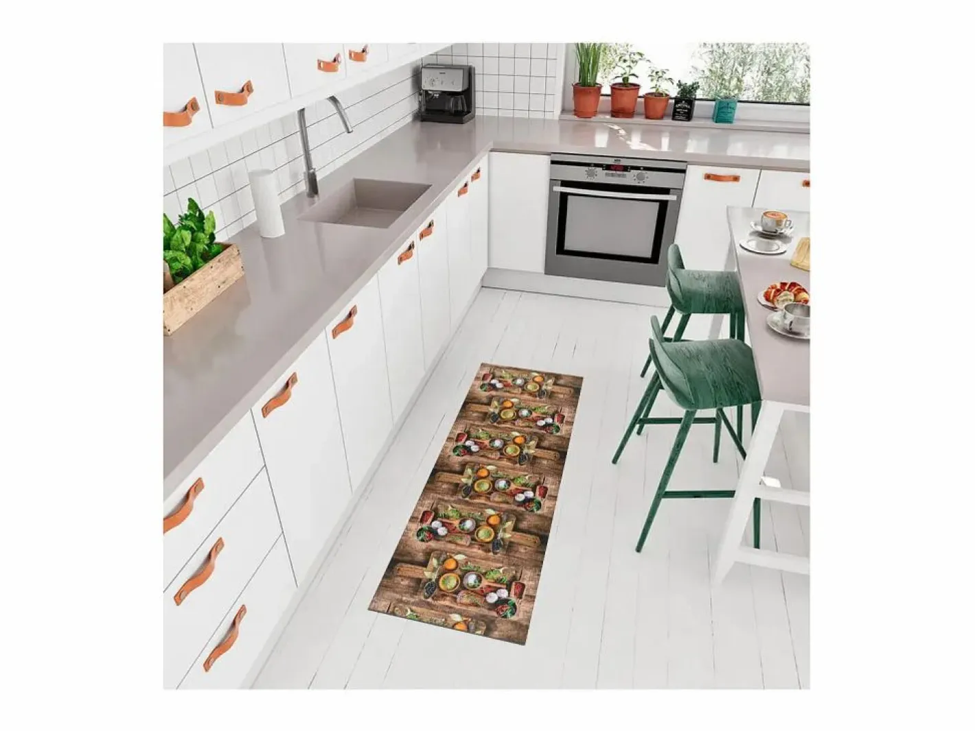 Alfombra De Cocina|Alfombra De Cocina|Alfombra de cocina - diseños con especias - - 52 x 100 cm - RICCI