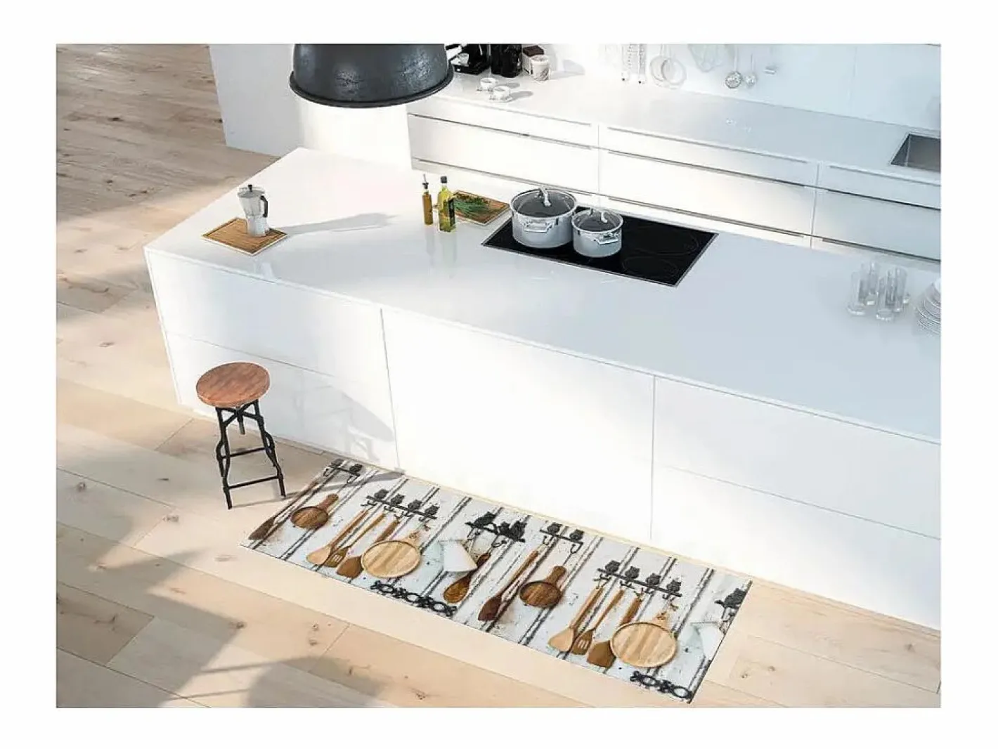 Alfombra de cocina - diseños con cocina - - 52 x 200 cm - RICCI Multicolor Online