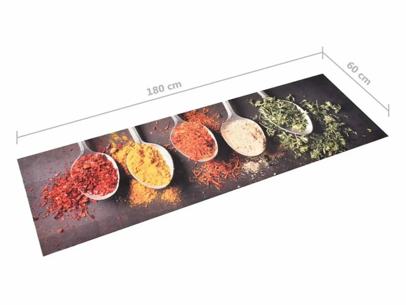 Alfombra de cocina lavable Spoons 60x180 cm ES662200^ Outlet