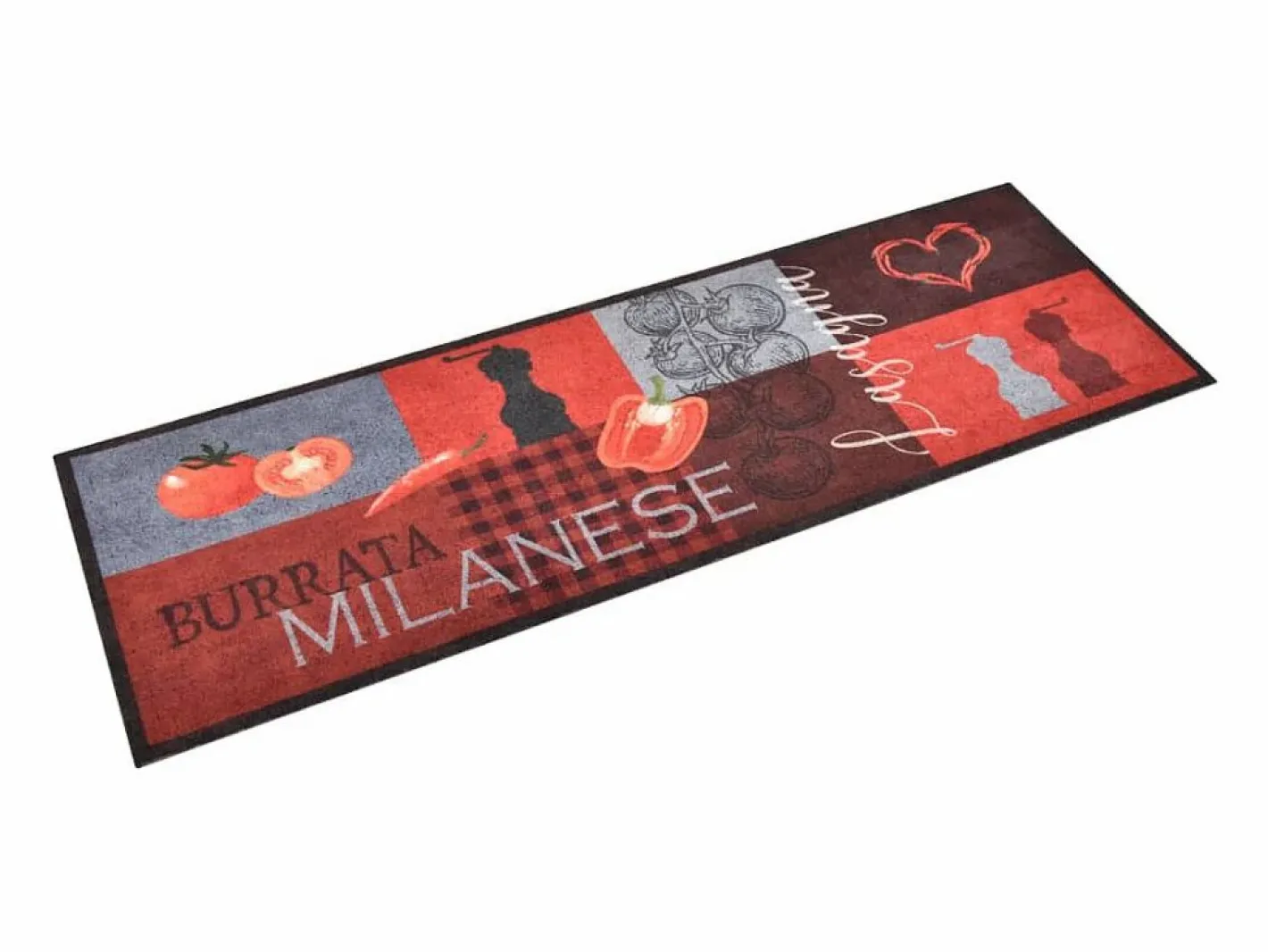 Alfombra de cocina lavable Tomatoes 60x300 cm ES306211^ New