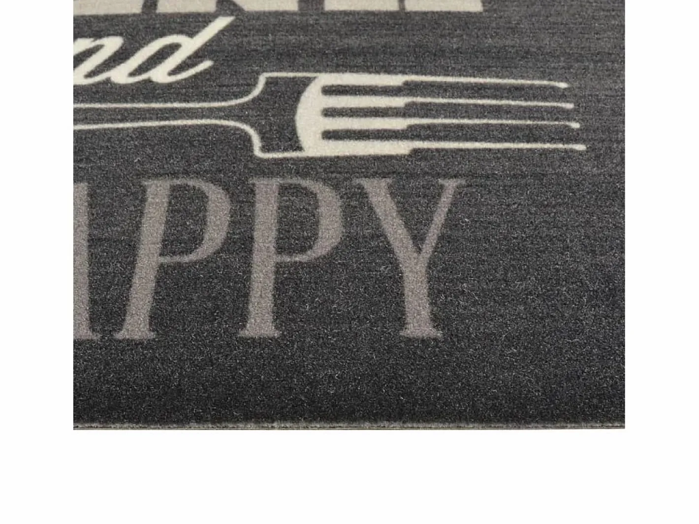 Alfombra de cocina lavable terciopelo negro 60x180 cm ES924073 Multicolor Sale