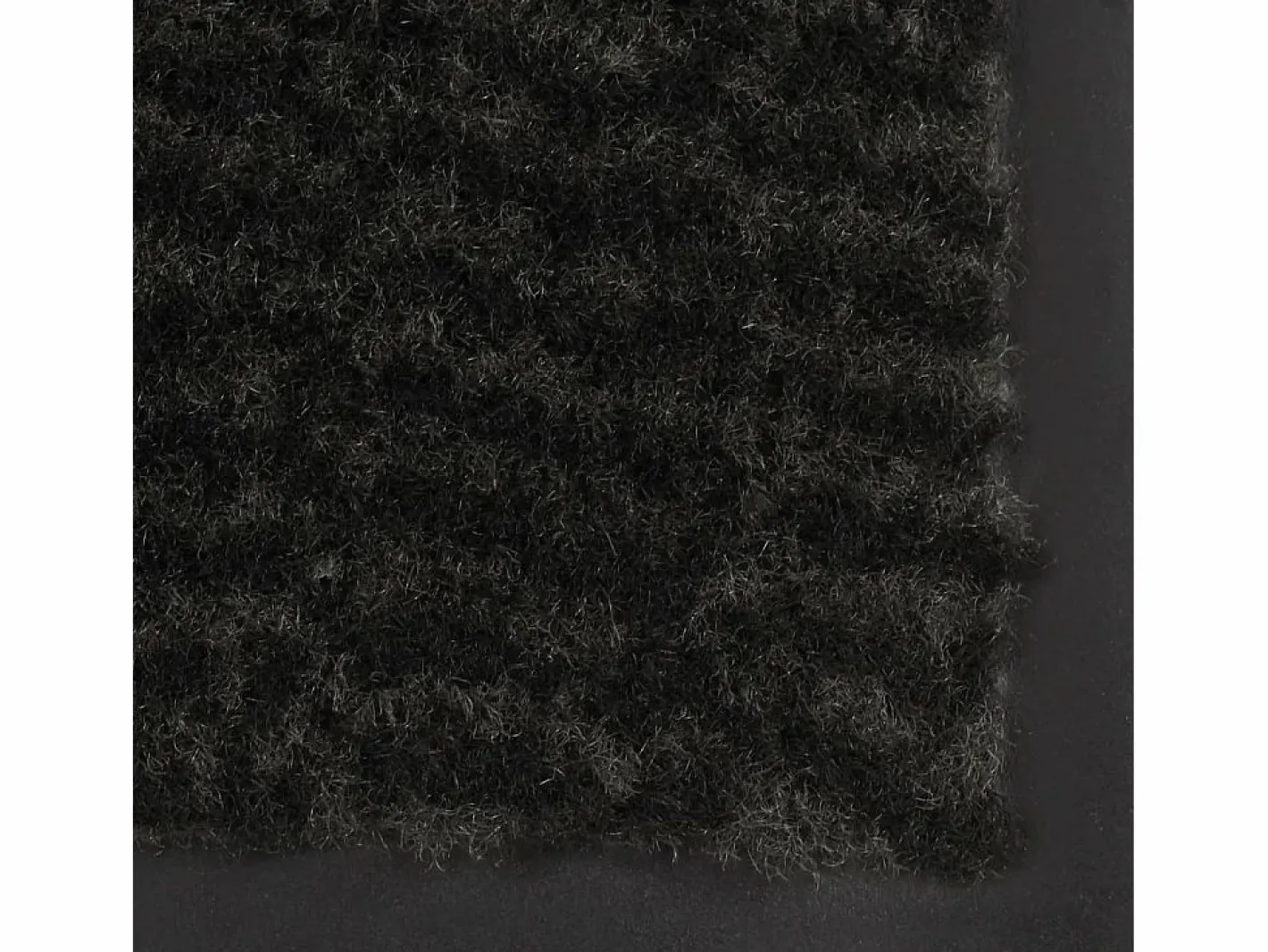 Felpudo|Alfombra de entrada rectangular de nudo 40x60 cm negra ES572329