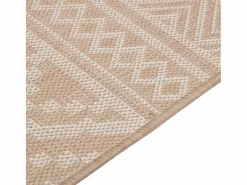 Clicnbuy Alfombra de exterior de tejido plano rayas marrones 200x280 cm Marru00f3n