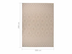 Alfombra de exterior de tejido plano 200x280 cm Rayas marrones Marru00f3n Online