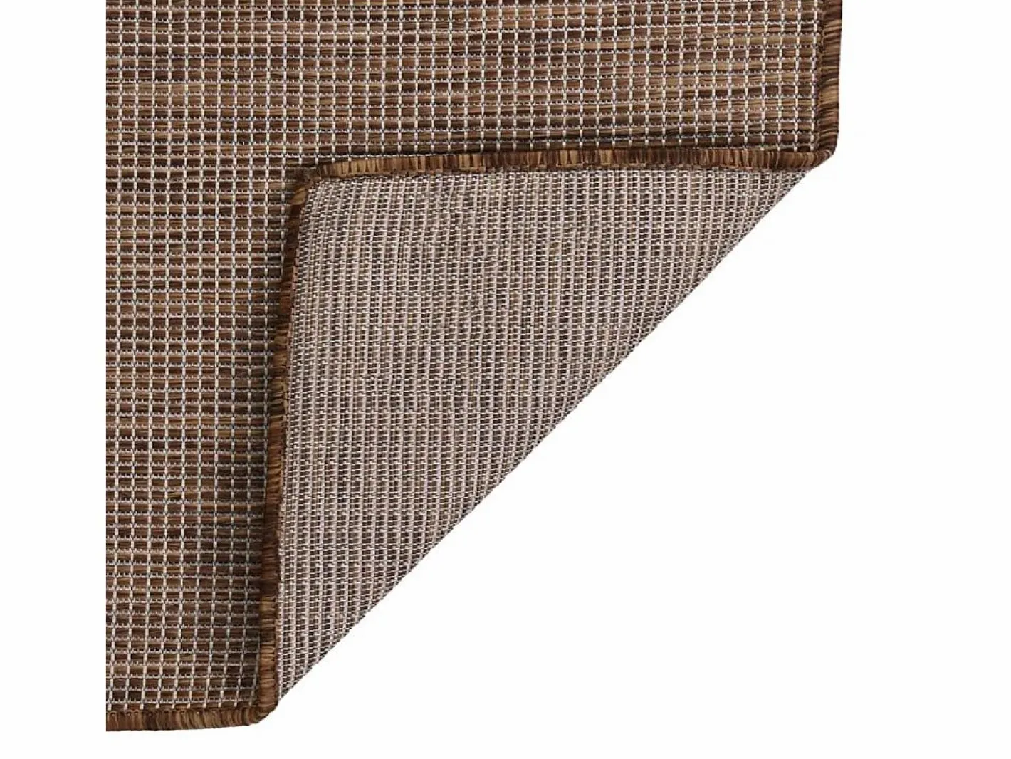 Alfombra de exterior de tejido plano 140x200 cm Marrón^ Discount