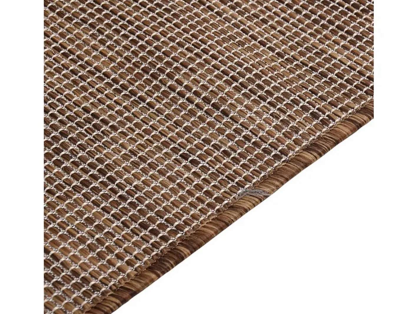 Alfombra de exterior de tejido plano 140x200 cm Marrón^ Discount