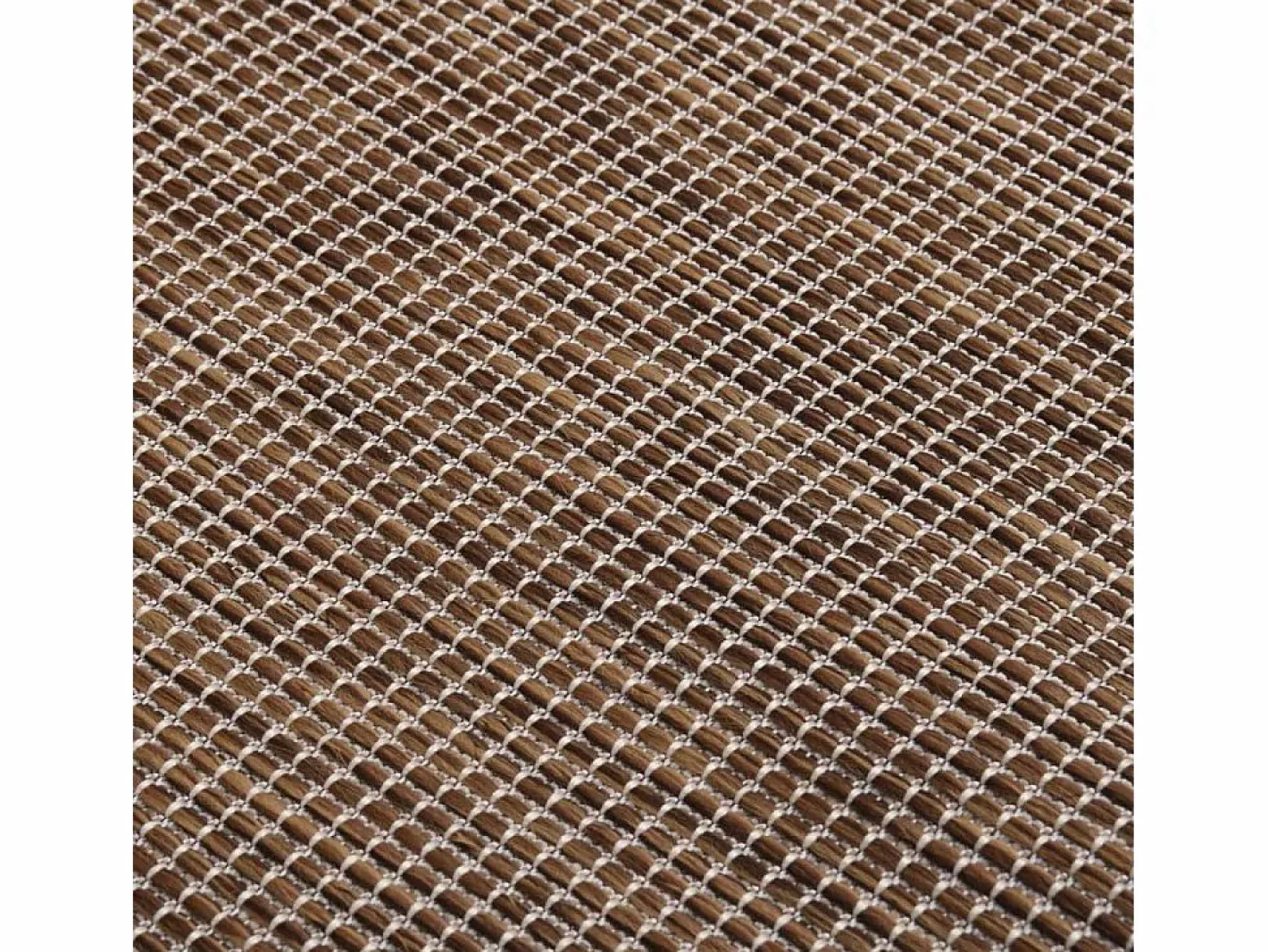 Alfombra de exterior de tejido plano 140x200 cm Marrón^ Discount