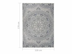 Clicnbuy Alfombra De Exterior|Decoración De Jardín|Alfombra de exterior de tejido plano rayas es 120x170 cm