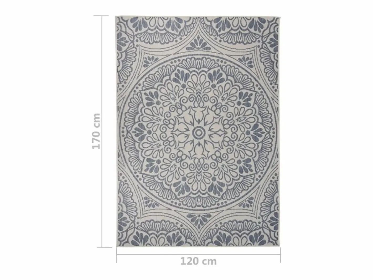Clicnbuy Alfombra De Exterior|Decoración De Jardín|Alfombra de exterior de tejido plano rayas es 120x170 cm