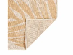 Alfombra de exterior de tejido plano con estampado de hojas de 120 x 170 cm Amarillo New