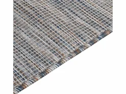 Clicnbuy Alfombra de exterior de tejido plano marrón y azul 120x170 cm Negro