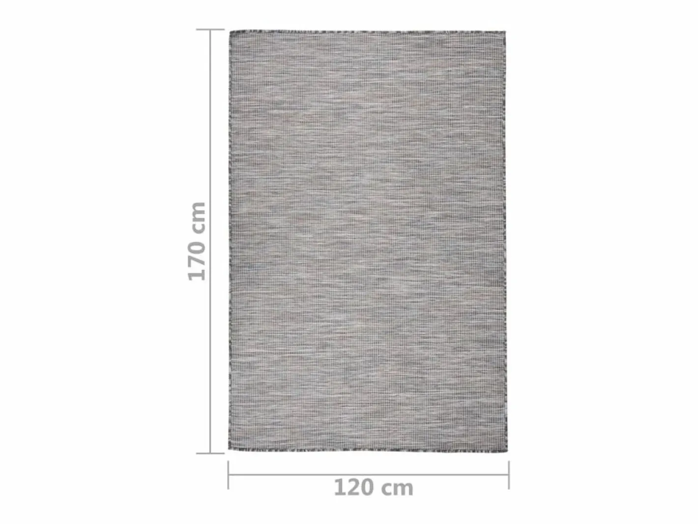 Clicnbuy Alfombra de exterior de tejido plano marrón y azul 120x170 cm Negro