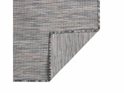 Clicnbuy Alfombra de exterior de tejido plano marrón y azul 80x250 cm Negro Outlet