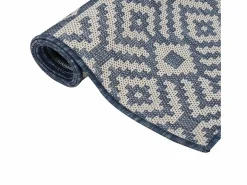 Alfombra de exterior de tejido plano 160x230 cm Rayas es Azul New