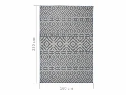 Alfombra de exterior de tejido plano 160x230 cm Rayas es Azul New