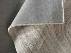 OZAIA Alfombra De Salón|Alfombra de lana 100% con diseño abstracto - 160 x 230 cm - 1800g/m2 - Marfil y beige - AZARIA
