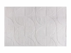Alfombra de lana tuftada a mano con relieve y motivo circular, 200 x 290, , MILUNA^OZAIA Hot