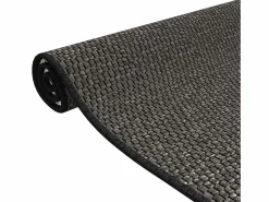 Alfombra de pasillo con aspecto de sisal color antracita 80x150 cm^ Sale