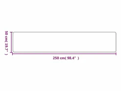 Clicnbuy Alfombra de pasillo con aspecto sisal 50x250 cm Gris antracita New