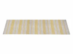 Miliboo Alfombra de pasillo de algodón y beige 60 x 200 cm CABOURG Amarillo New