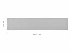 Clicnbuy Alfombra de pasillo claro 80x400 cm Gris Outlet