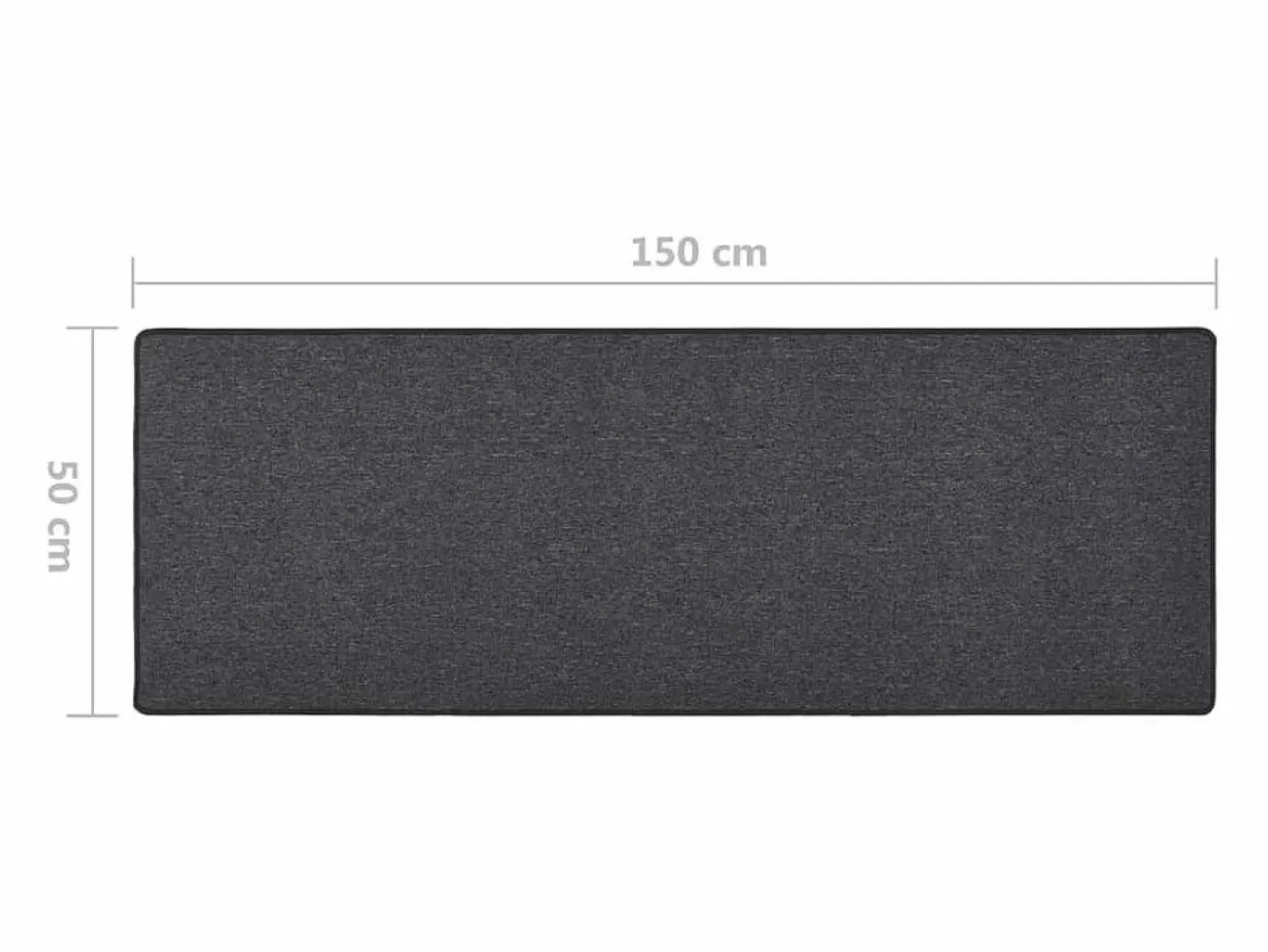 Clicnbuy Alfombra de pasillo 50x150 cm Gris antracita