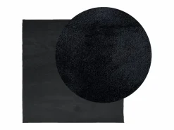 Alfombra de pelo corto OVIEDO negra 120x120 cm^ Online