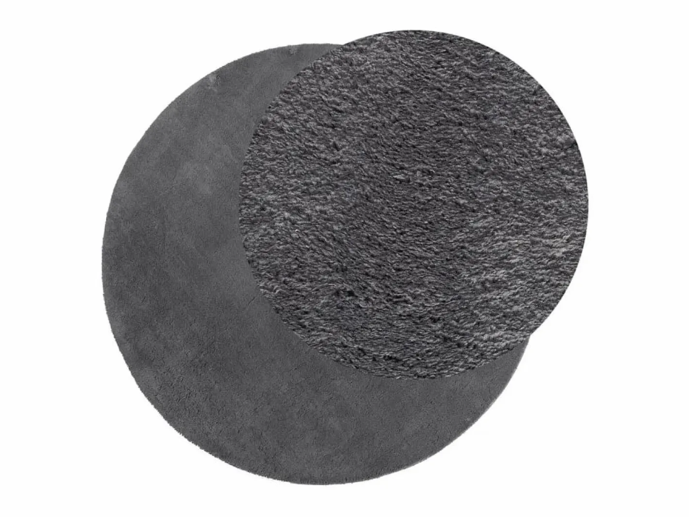 Alfombra de pelo corto suave lavable HUARTE antracita Ø 100 cm ES49715 Gris antracita Best