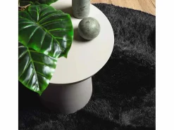Alfombra De Cocina|Alfombra De Cocina|Alfombra de pelo largo negra NAVARRA 240x240 cm poliéster