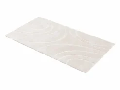 OZAIA Alfombra de piel sintética en relieve con patrones circulares, 120 x 160 cm, , PAOLISI Beige Discount