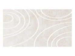 OZAIA Alfombra de piel sintética en relieve con patrones circulares, 120 x 160 cm, , PAOLISI Beige Discount