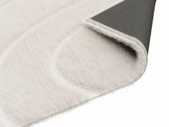 OZAIA Alfombra de piel sintética en relieve con patrones circulares, 120 x 160 cm, , PAOLISI Beige Discount