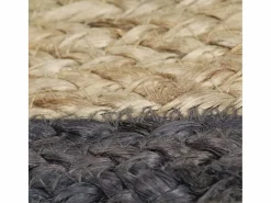 Alfombra de yute hecha a mano con borde oscuro 90 cm^ Online