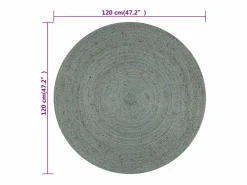 Clicnbuy Alfombra de yute tejida a mano 120 cm oliva Verde