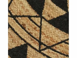 Alfombra de yute tejida a mano con estampado 150 cm^Clicnbuy Best