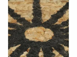 Alfombra de yute tejida a mano con estampado 150 cm^Clicnbuy Best