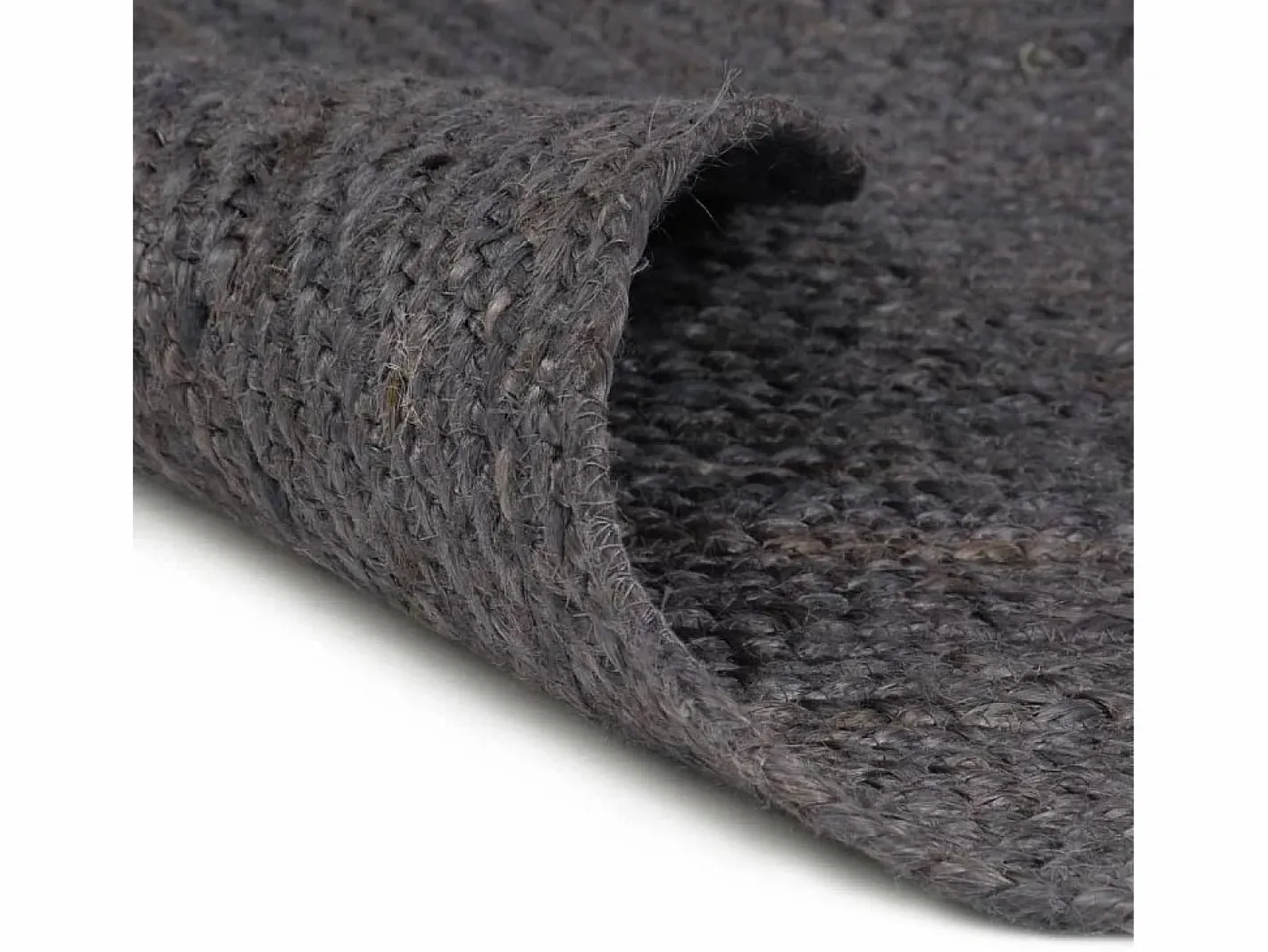 Clicnbuy Alfombra Redonda|Alfombra de yute tejida a mano 120 cm oscuro