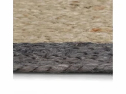 Alfombra de yute tejida a mano con borde oscuro 150 cm^Clicnbuy
