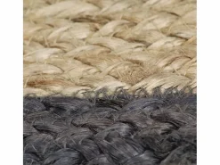 Alfombra de yute tejida a mano con borde oscuro 150 cm^Clicnbuy