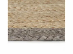 Alfombra de yute tejida a mano con borde 120 cm^Clicnbuy Sale