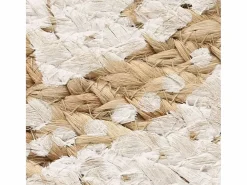 Alfombra de yute trenzado estampada redonda de 90 cm Beige Online