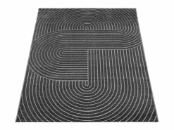 the carpet Alfombra diseño moderno Boho - Antracita - 240 x 340 cm - SANTO PLUS Gris antracita Discount