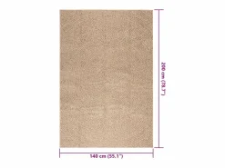 Alfombra efecto yute de 140x200 cm, para interior y exterior Marru00f3n New