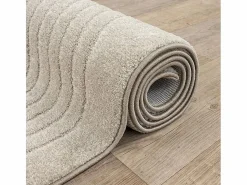 the carpet Alfombra Elisa Diseño Geométrico, , 120 cm, Redondo Beige Sale