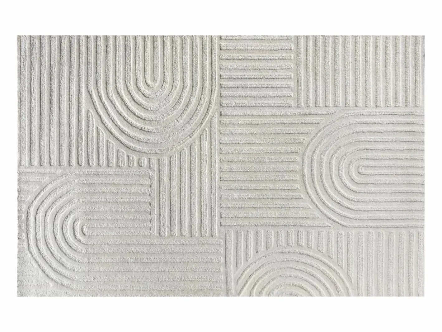Alfombra en relieve con motivos de arcos 100% lana - 200 x 290 cm - 2200g/m2 - - ASSINIE^OZAIA Discount