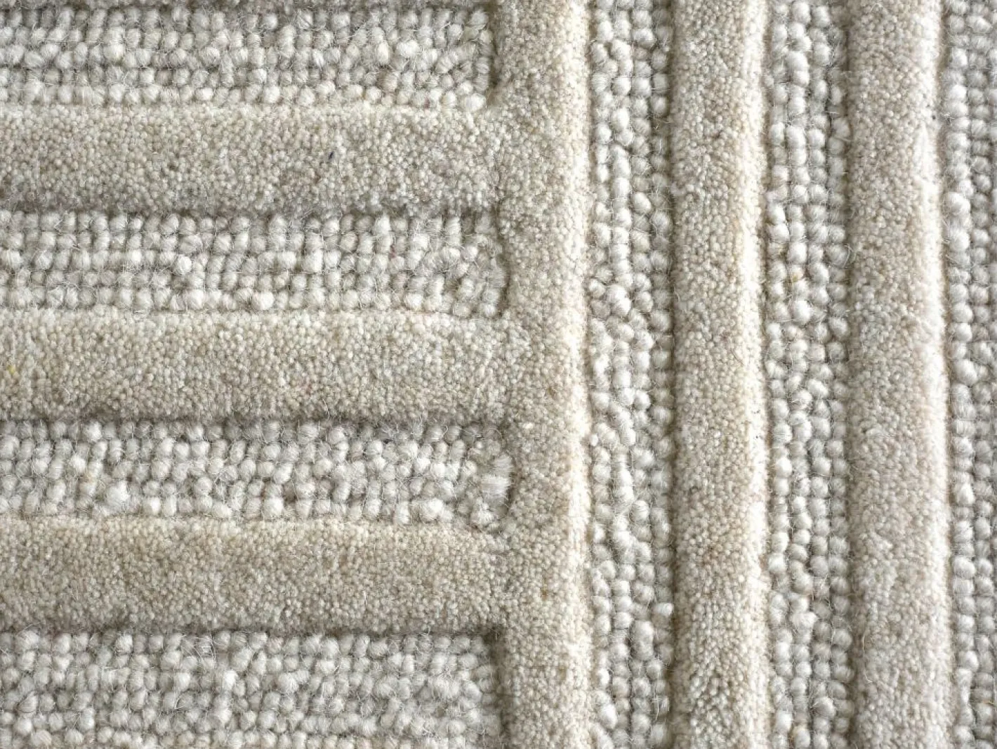 Alfombra en relieve con motivos de arcos 100% lana - 200 x 290 cm - 2200g/m2 - - ASSINIE^OZAIA Discount