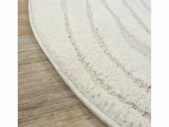 the carpet Alfombra Everest 3D moderna - - 200 cm Redonda Crema Discount